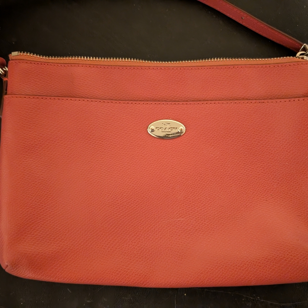 COACH Leather Crossbody Bag Pink